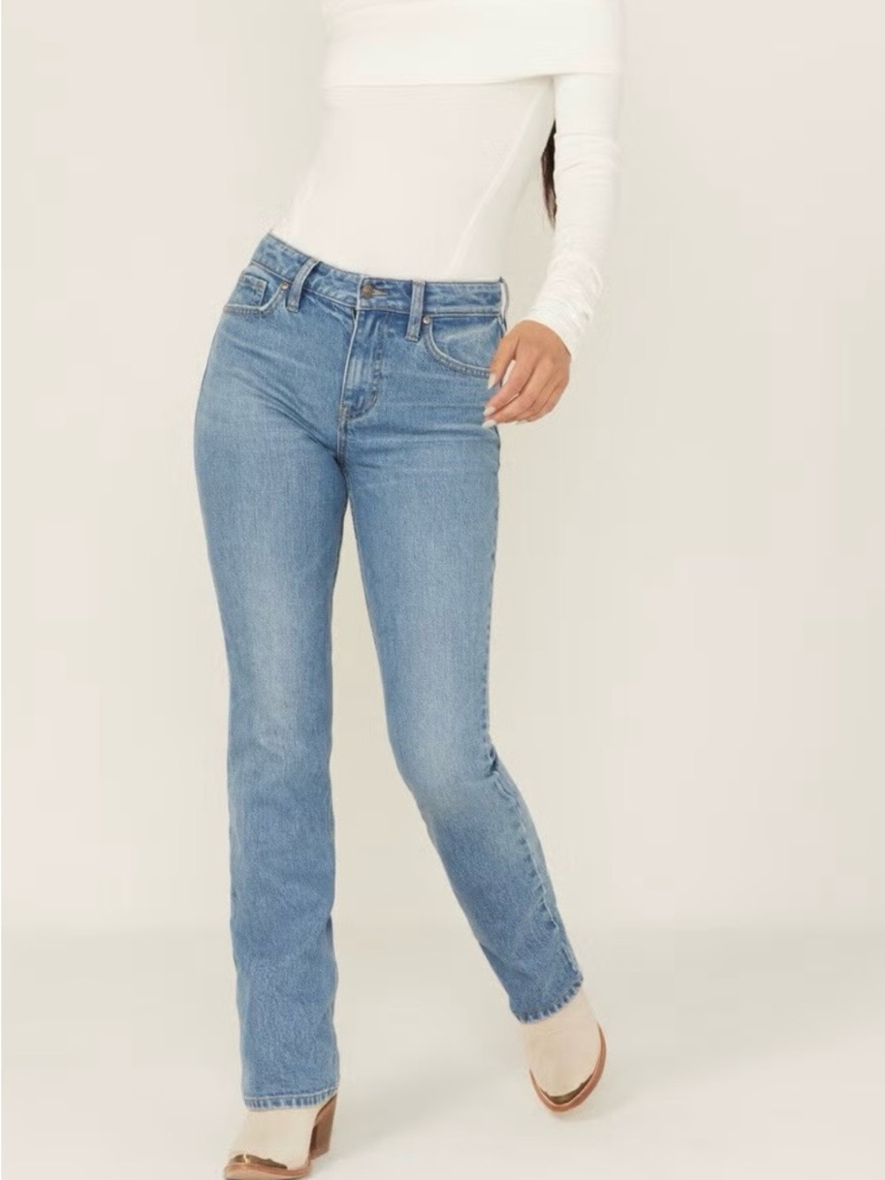 Shyanne Light Blue Boot Cut Jeans High-Rose Georgia Fit 31W32L
